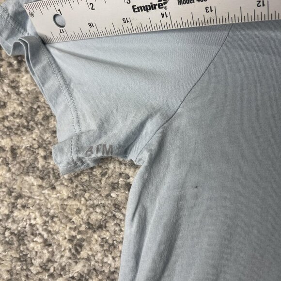 ATM Anthony Thomas Melillo Shirt Mens Small Light Blue V Neck Tee 100% Cotton - Picture 4 of 8